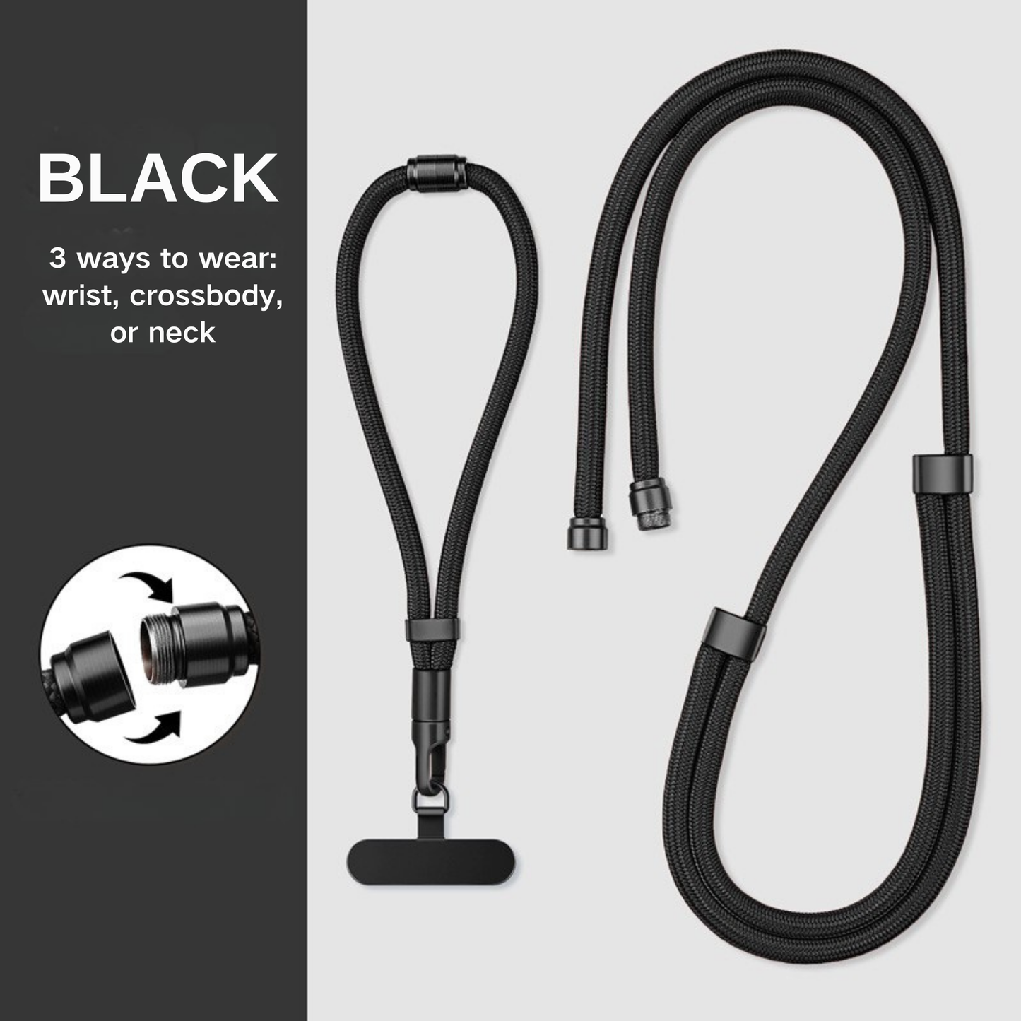 Convertible 3-in-1 phone strap